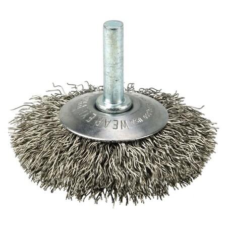 Weiler 2-1/2" Wire Wheel, .014" Steel Fill, 1/4" Stem 17912